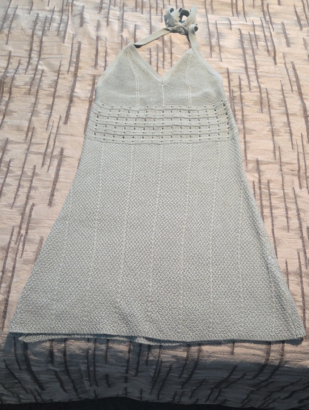 Knit Halter Dress in Light Sage